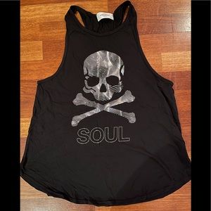 soulcycle skull tank top, size medium